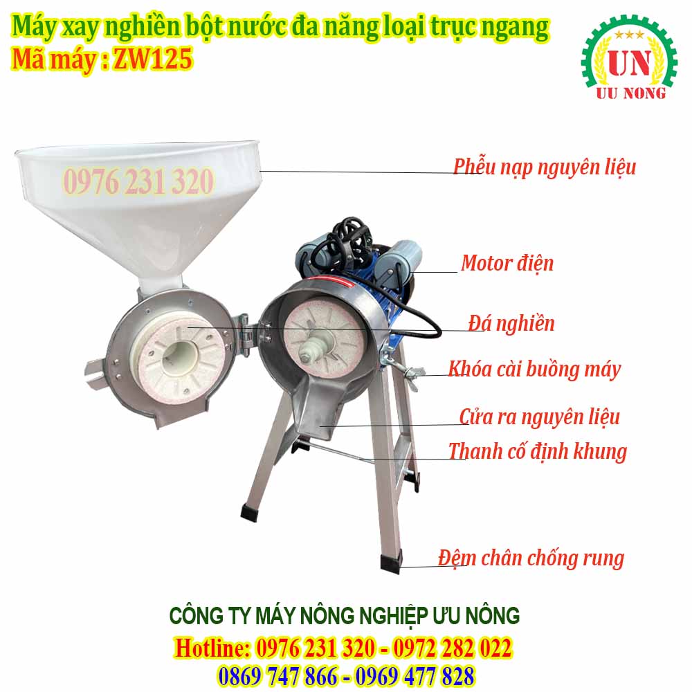 Những bộ phận của máy xay bột nước WZ125